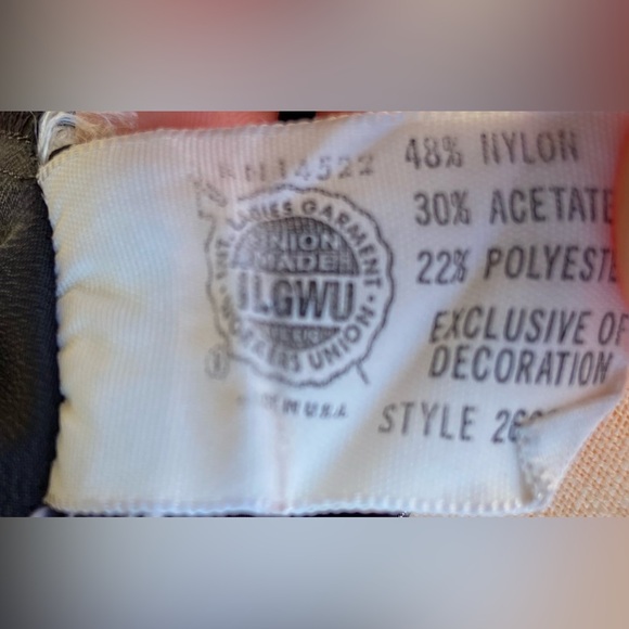 Vintage Christian Dior Black MIDI Satin Slip Skirt Scalloped Union Made in USA - Picture 9 of 11